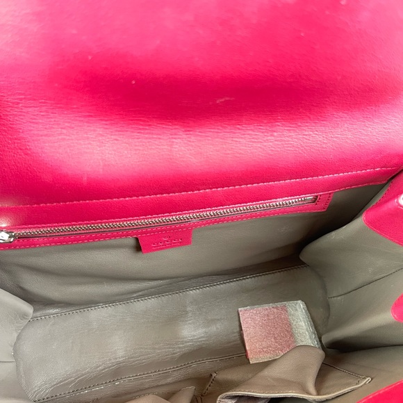 Gucci GG Logo Pink Leather Shoulder Bag Crossbody - Picture 14 of 16